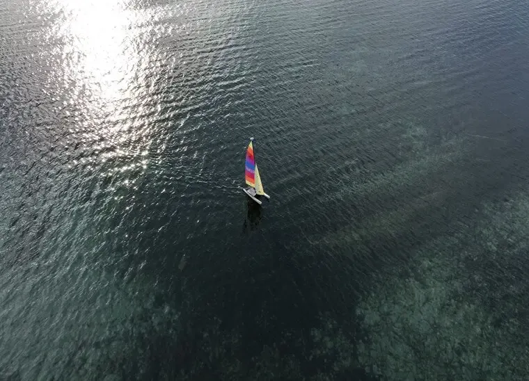 Imagen aérea en barco