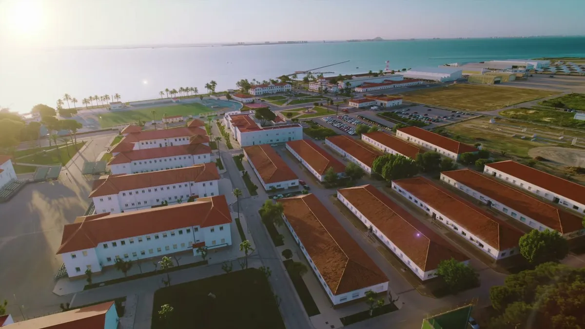 Vista aérea de la Academia General del Aire de San Javier