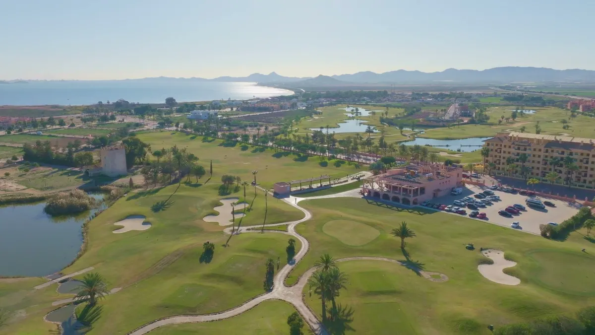 Vista aérea del campo de golf